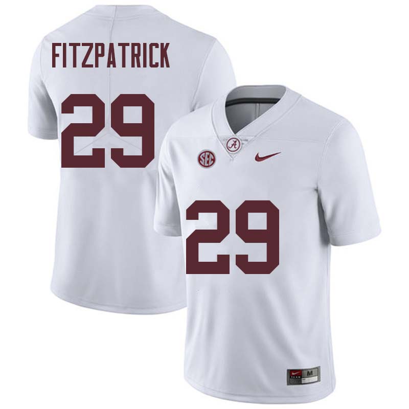 Alabama Crimson Tide Men's Minkah Fitzpatrick #29 White NCAA Nike Authentic Stitched College Football Jersey AF16A33MU